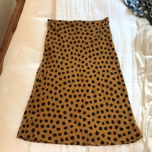 Madewell Leopard midi skirt